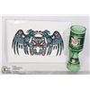 Image 1 : CANADA DRY CUT GLASS & NW TRIBAL ART SIGNED JOE