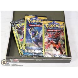 FOUR SEALED POKEMON 3 CARD PACKS