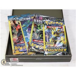 FOUR SEALED POKEMON 3 CARD PACKS