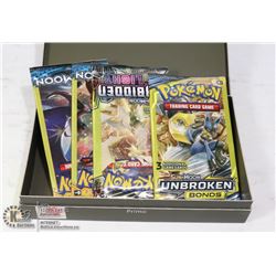 FOUR SEALED POKEMON 3 CARD PACKS