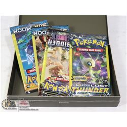 FOUR SEALED POKEMON 3 CARD PACKS