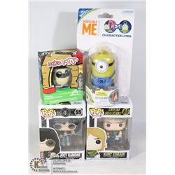 BOX WITH 4 ASSORTED COLLECTIBLE FIGURES