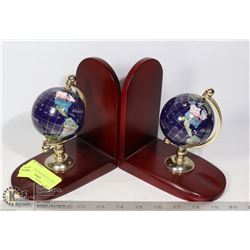 PAIR OF GLOBE BOOKENDS