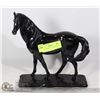 Image 1 : BLACK HORSE STATUE APPROX. 10 TALL