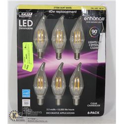 FEIT 6 BULB LED DIMMABLE SET 3.3 WATTS