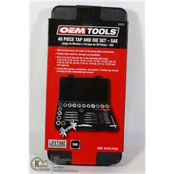 NEW OEMTOOLS 40 PC TAP & DIE SET - SAE