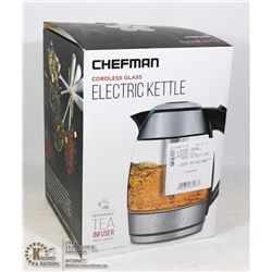 NEW CHEFMAN 1.8 L CORDLESS KETTLE W/ TEA INFUSER