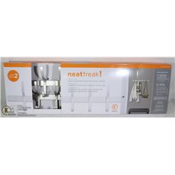 NEW NEAT FREAK WALL MOUNTED HOOK & TRACK SYSTEM