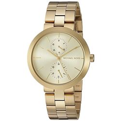 NEW MICHAEL KORS GOLD TONE 2-CHRONO 39MM MSRP $299