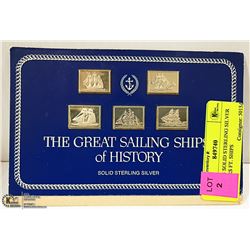 LOT OF 5 SOLID STERLING SILVER ART BARS FT. SHIPS