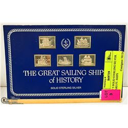 LOT OF 5 SOLID STERLING SILVER ART BARS FT. SHIPS