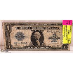 1923 USA SILVER CERTIFICATE HORSE BLANKET $1 NOTE