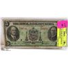 Image 1 : 1935 ROYAL BANK OF CANADA $5 CHARTERED BANKNOTE