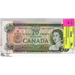 1969 MINT CONDITION MULTI-COLOUR $20 WM PREFIX