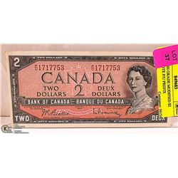 1954 HIGH GRADE MODIFIED $2 BANKNOTE P/U PREFIX