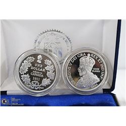 SET OF 2 COOK ISLANDS $1 TRIBUTE TO CANADA COINS
