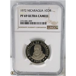 1972 NICARAGUA 1 CORDOBA NGC CERTIFIED PR69