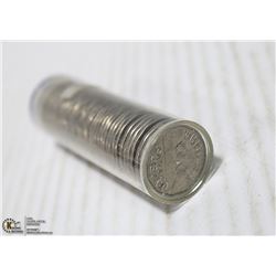 COLLECTOR ROLL OF 40 1958 CANADA 5 CENT COINS