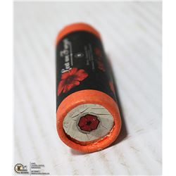 SPECIAL WRAP ROLL OF 2004 COLORIZED POPPY 25 CENT