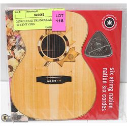 2009 GUITAR TRIANGULAR CANADA 50 CENT COIN