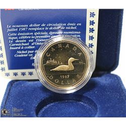 1987 SPECIAL PROOF LOON DOLLAR FIRST YEAR OF ISSUE