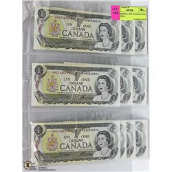 10 SEQUENTIAL 1973 $1 NOTES LOT OF 10- SEQUENTIAL