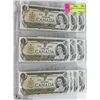 Image 1 : 10 SEQUENTIAL 1973 $1 NOTES LOT OF 10- SEQUENTIAL