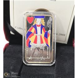 2008 JACK OF HEARTS $15 CANADA SILVER COIN