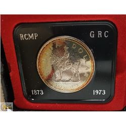 1973 CANADA SILVER DOLLAR RCMP IN CASE