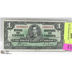 1937 CANADIAN $1 BILL