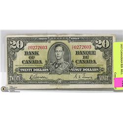 1937 CANADIAN $20  BILL