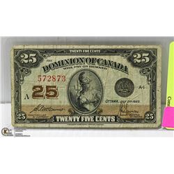 1923 CANADIAN SHINPLASTER