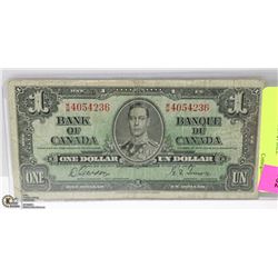 1937 CANADIAN $1 BILL