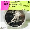 Image 1 : CALGARY 1988 SILVER OLYMPIC $1SKIING COIN