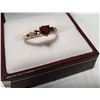 Image 1 : 10KT GOLD RING WITH HEART SHAPED RUBY & DIAMONDS