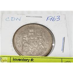 1963 CANADA SILVER 50 CENT COIN