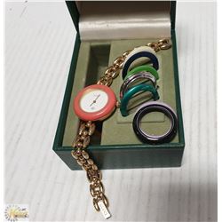 GUCCI 11/12  WOMEN'S WATCH INTERCHANGEABLE BEZEL