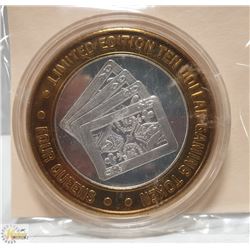 4 QUEENS .999 FINE SILVER CASINO TOKEN