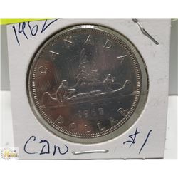 1962 CANADIAN SILVER DOLLAR - IN COIN HOLDER