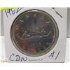 Image 1 : 1962 CANADIAN SILVER DOLLAR - IN COIN HOLDER