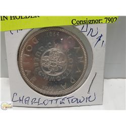 1964 CANADIAN SILVER DOLLAR - IN COIN HOLDER