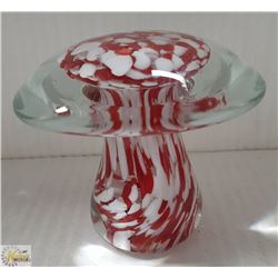 MURANO 1970'S HAND BLOWN GLASS MUSHROOM