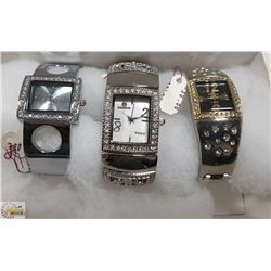 SET OF 3 NEW QUALITY FASHION WATCHES