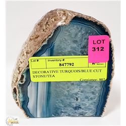 DECORATIVE TURQUOIS/BLUE CUT STONE/TEA