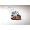 Image 2 : 8) 14 K ROSE GOLD AQUAMARINE AND DIAMOND PENDANT