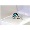 Image 2 : 29) PLATINUM FANCY COLOURED BLUE DIAMOND RING