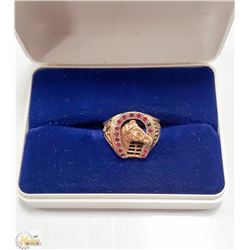 10K GOLD + RUBY RUNG WITH APPRAISAL