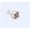 Image 3 : 16) 14 KARAT ROSE GOLD  DIAMOND SET RING