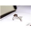 Image 1 : 24) PLATINUM  BROWN DIAMOND RING