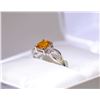 Image 1 : 36)  10 KARAT WHITE GOLD YELLOW DIAMOND RING